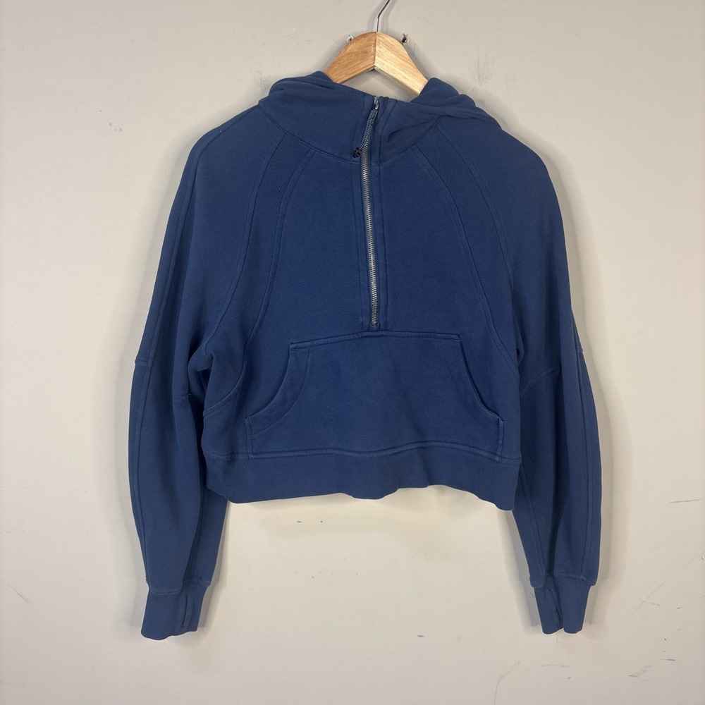 Lululemon Scuba Half Zip Hoodie XS/S Blue Cropped Pullover Sweatshirt